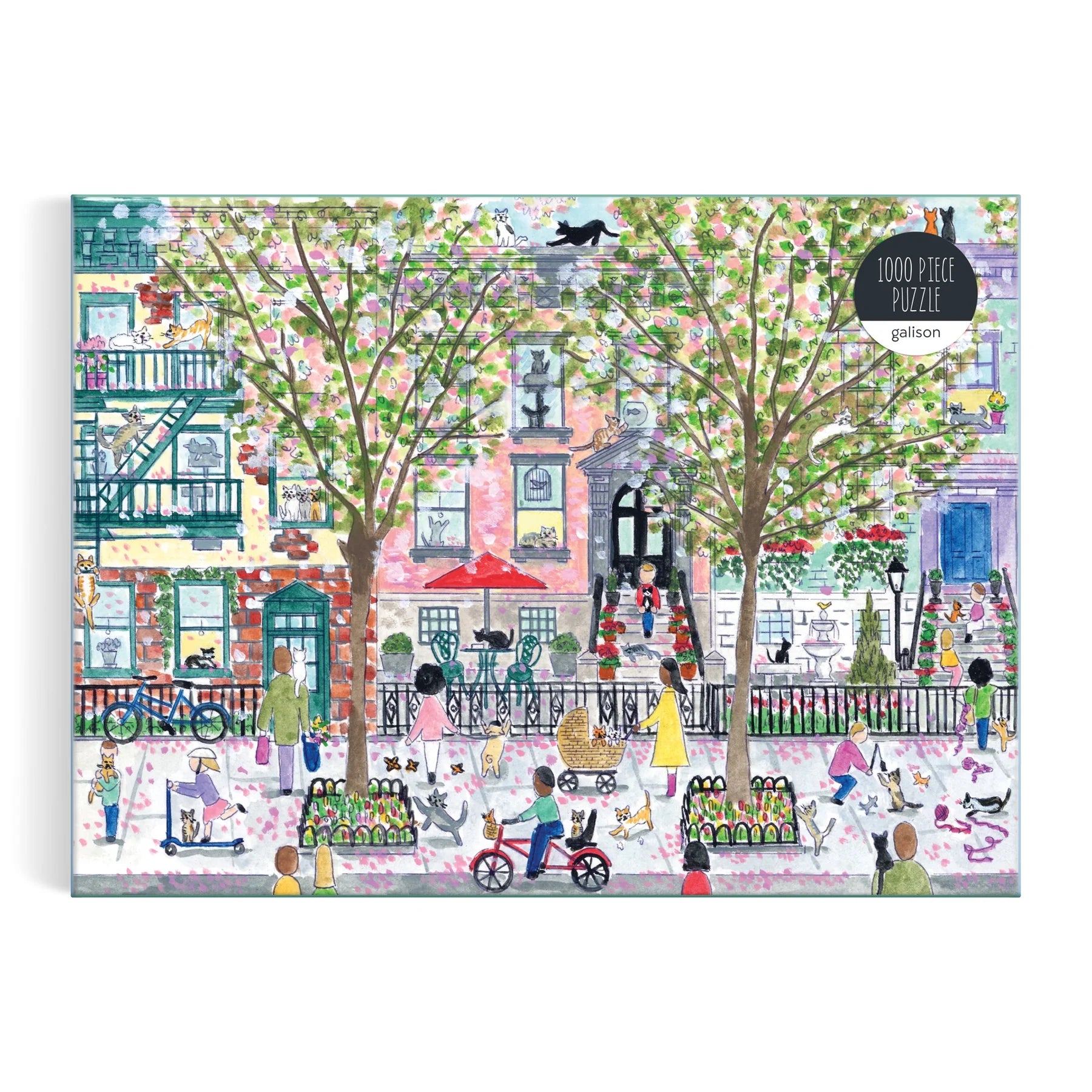 Michael Storrings Cats in the City - 1000pc Jigsaw Puzzle - Galison - littleyoyo.ca
