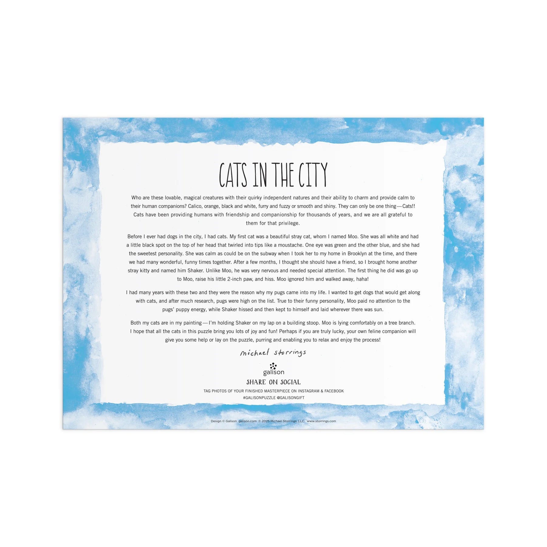 Michael Storrings Cats in the City - 1000pc Jigsaw Puzzle - Galison - littleyoyo.ca