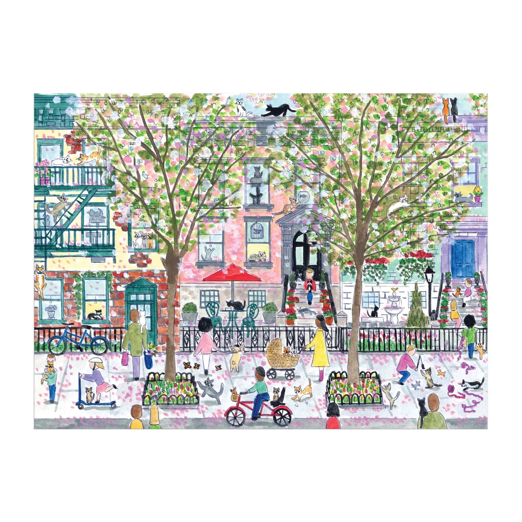 Michael Storrings Cats in the City - 1000pc Jigsaw Puzzle - Galison - littleyoyo.ca