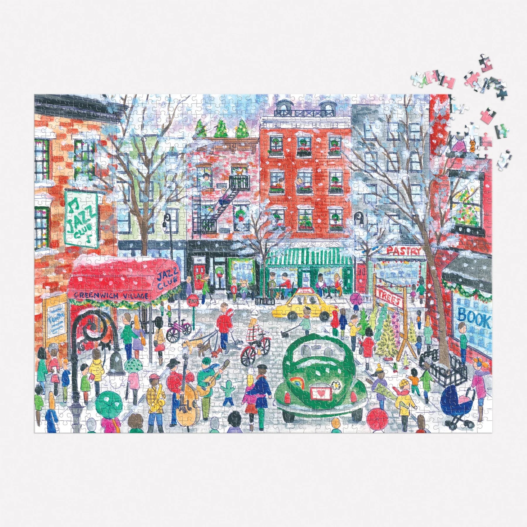 Michael Storrings Christmas in Greenwich Village - 1000pc Jigsaw Puzzle - Galison - littleyoyo.ca