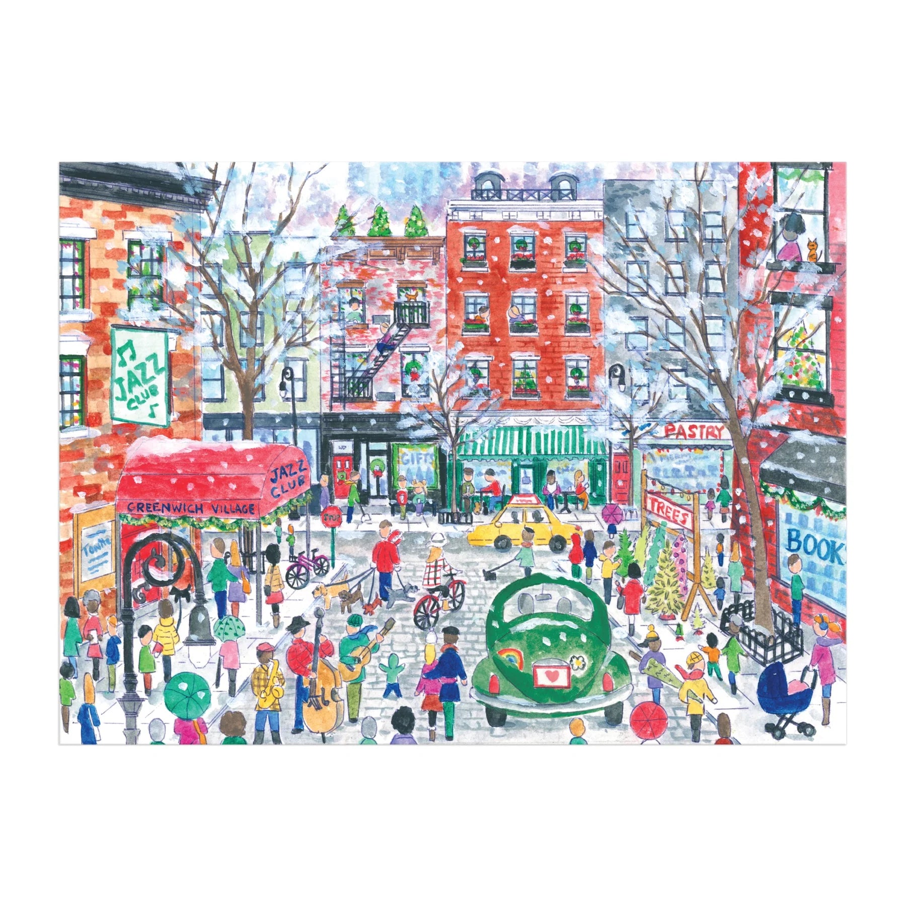 Michael Storrings Christmas in Greenwich Village - 1000pc Jigsaw Puzzle - Galison - littleyoyo.ca