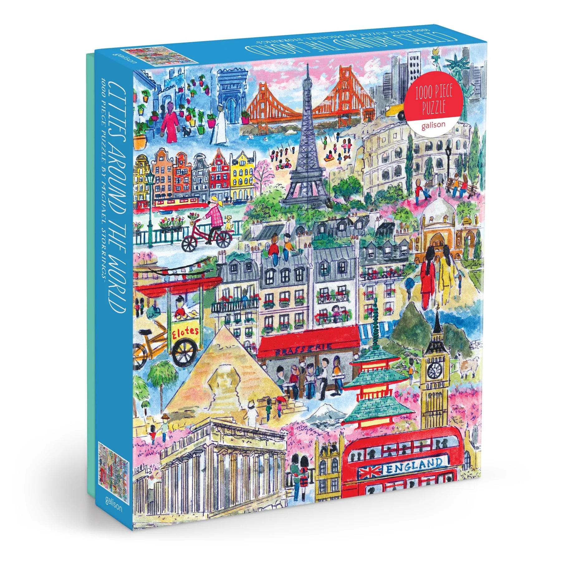 Michael Storrings Cities Around the World - 1000pc Jigsaw Puzzle - Galison - littleyoyo.ca