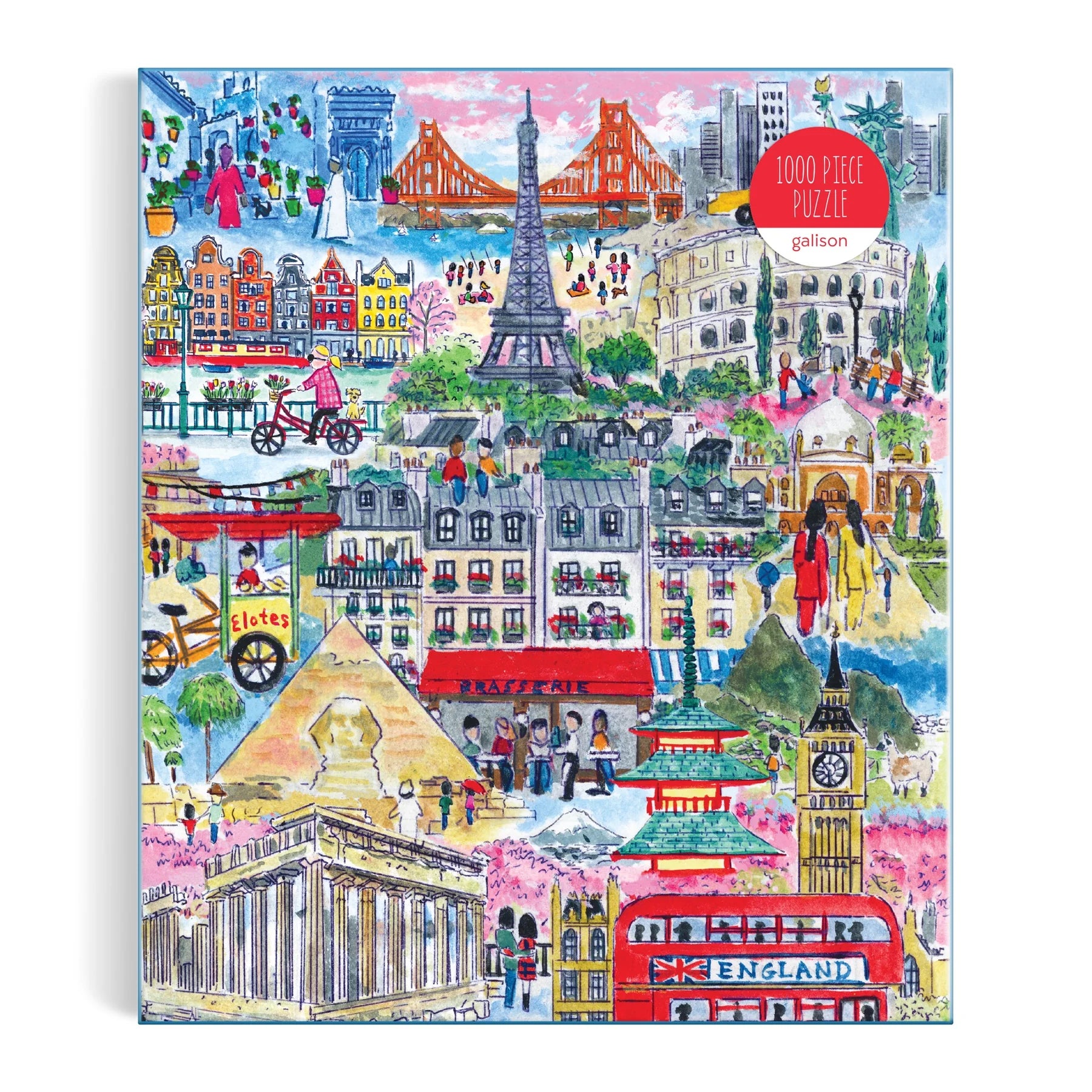 Michael Storrings Cities Around the World - 1000pc Jigsaw Puzzle - Galison - littleyoyo.ca