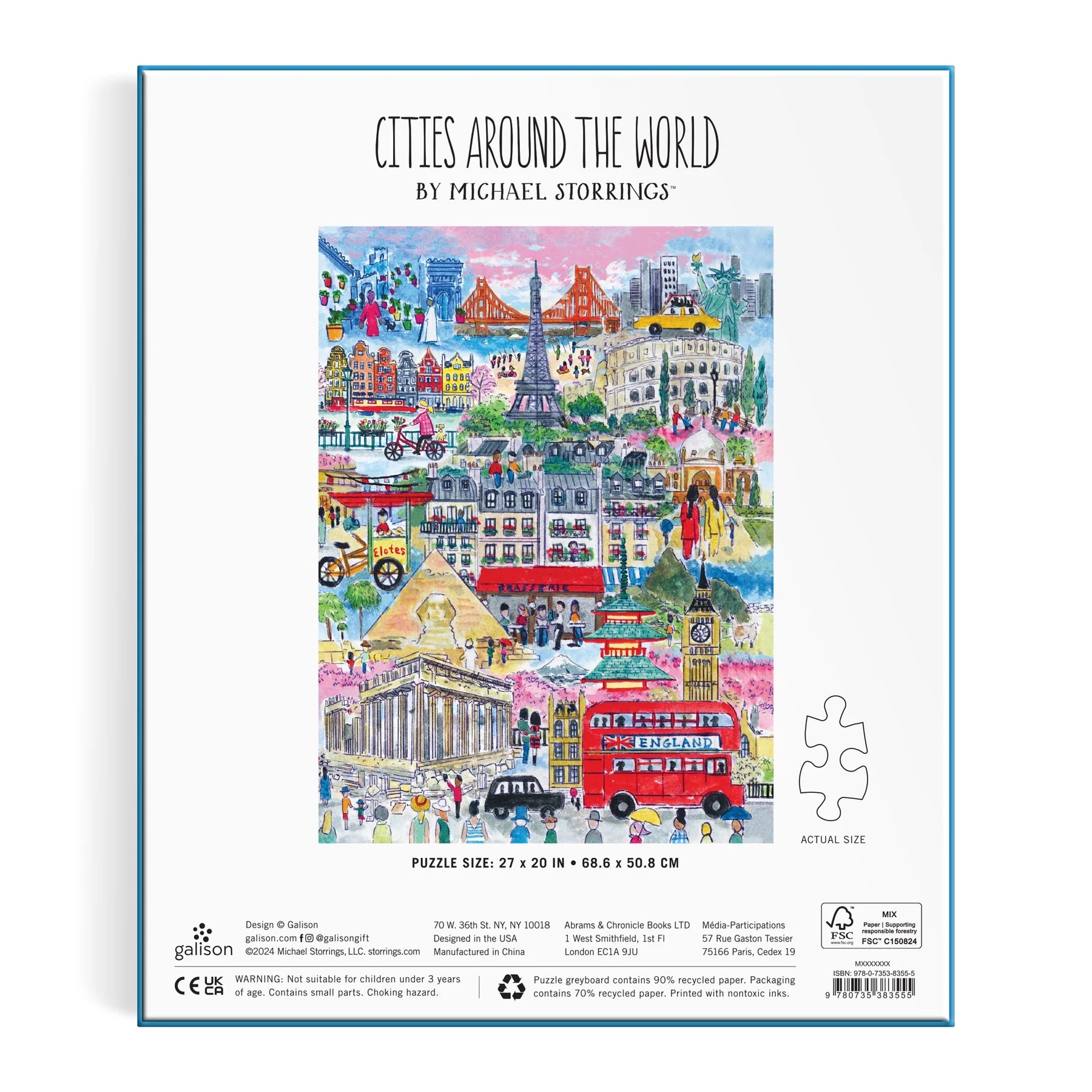 Michael Storrings Cities Around the World - 1000pc Jigsaw Puzzle - Galison - littleyoyo.ca