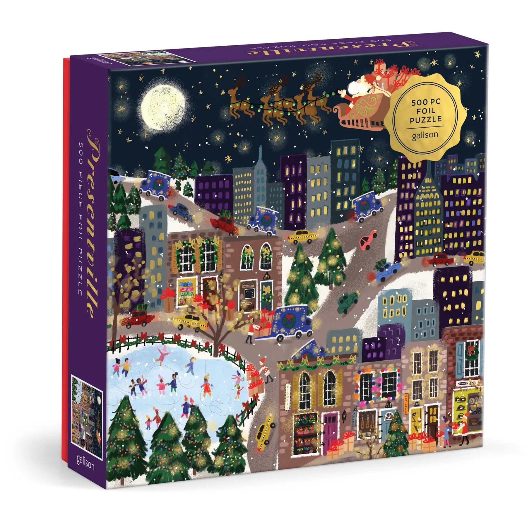 Joy Laforme Presentville - 500pc Foil Jigsaw Puzzle - Galison - littleyoyo.ca