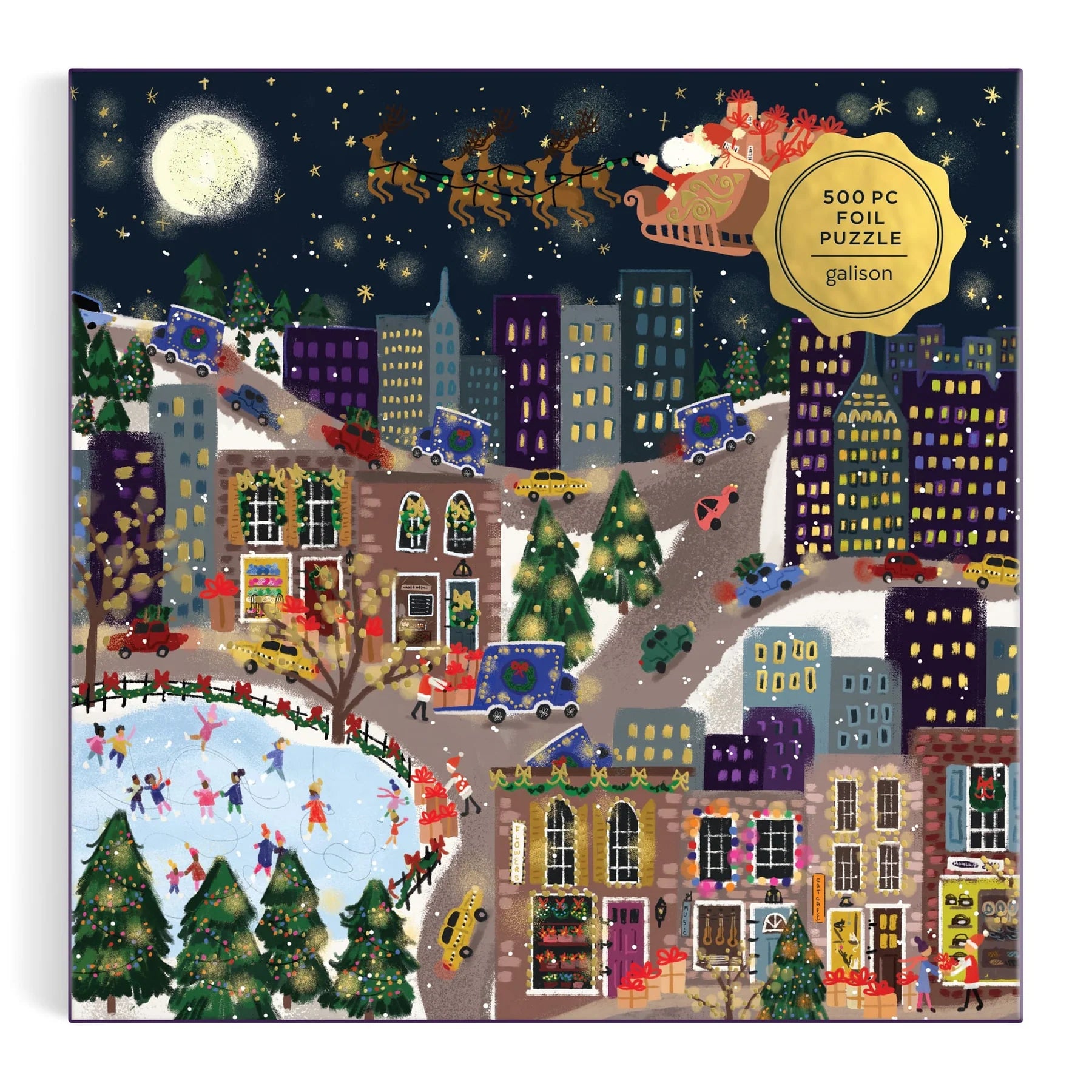 Joy Laforme Presentville - 500pc Foil Jigsaw Puzzle - Galison - littleyoyo.ca