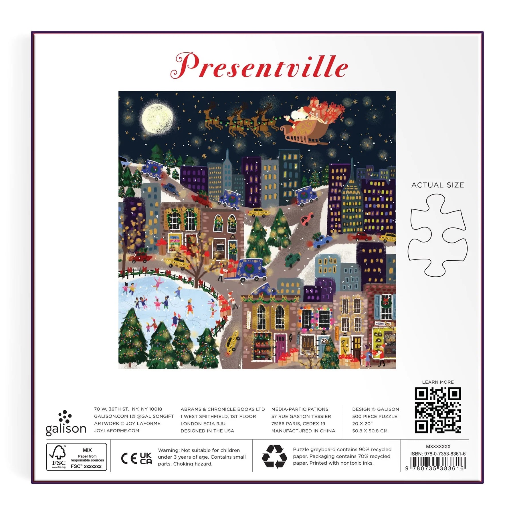 Joy Laforme Presentville - 500pc Foil Jigsaw Puzzle - Galison - littleyoyo.ca