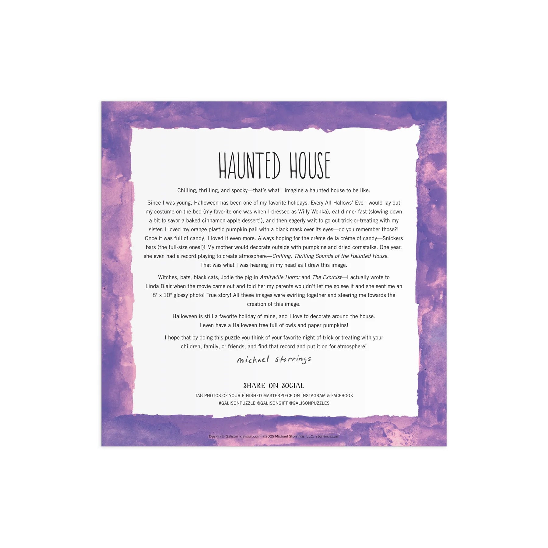 Michael Storrings Haunted House - 500 Piece Glow in the Dark Jigsaw Puzzle - Galison - littleyoyo.ca