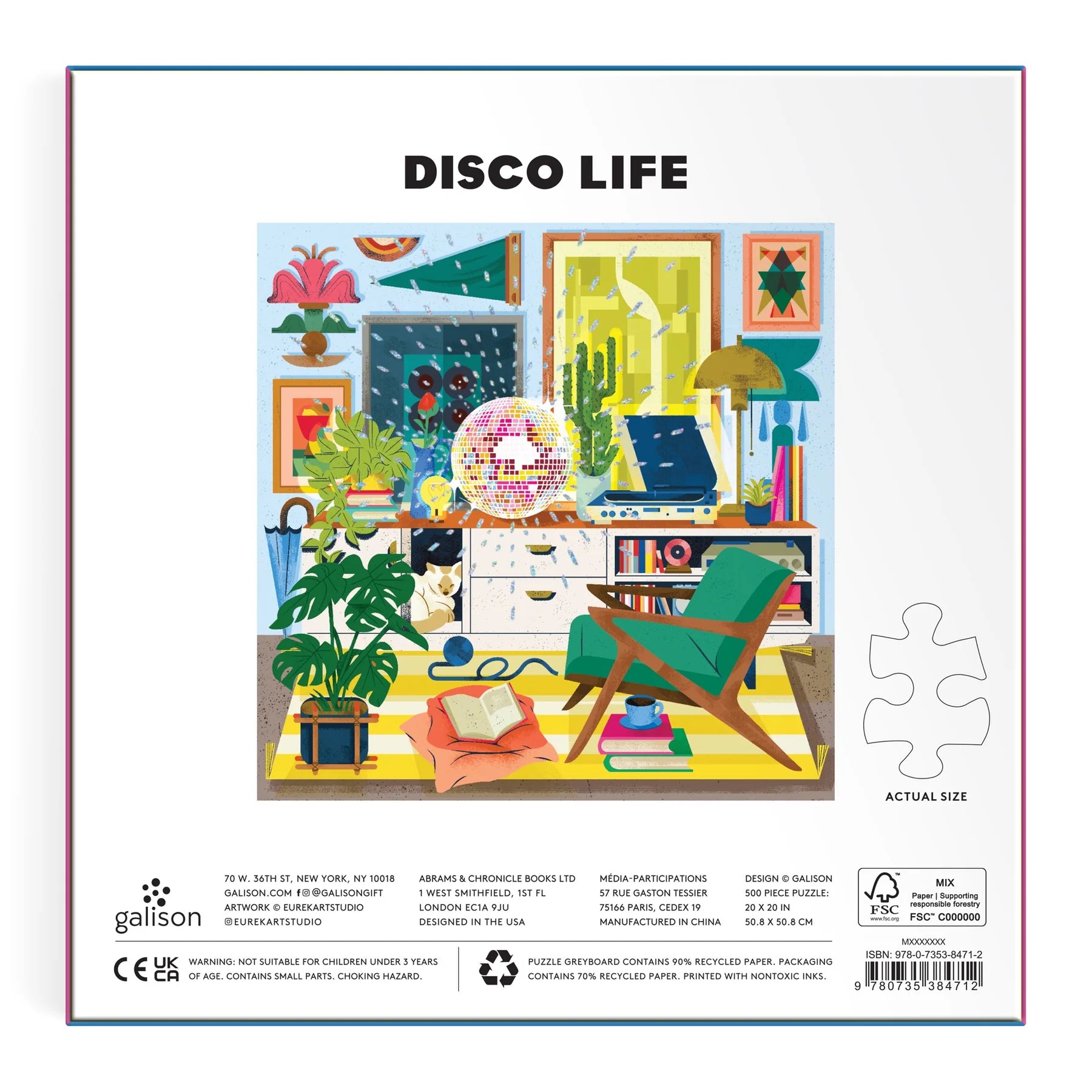 Disco Life - 500pc Foil Jigsaw Puzzle - Galison - littleyoyo.ca