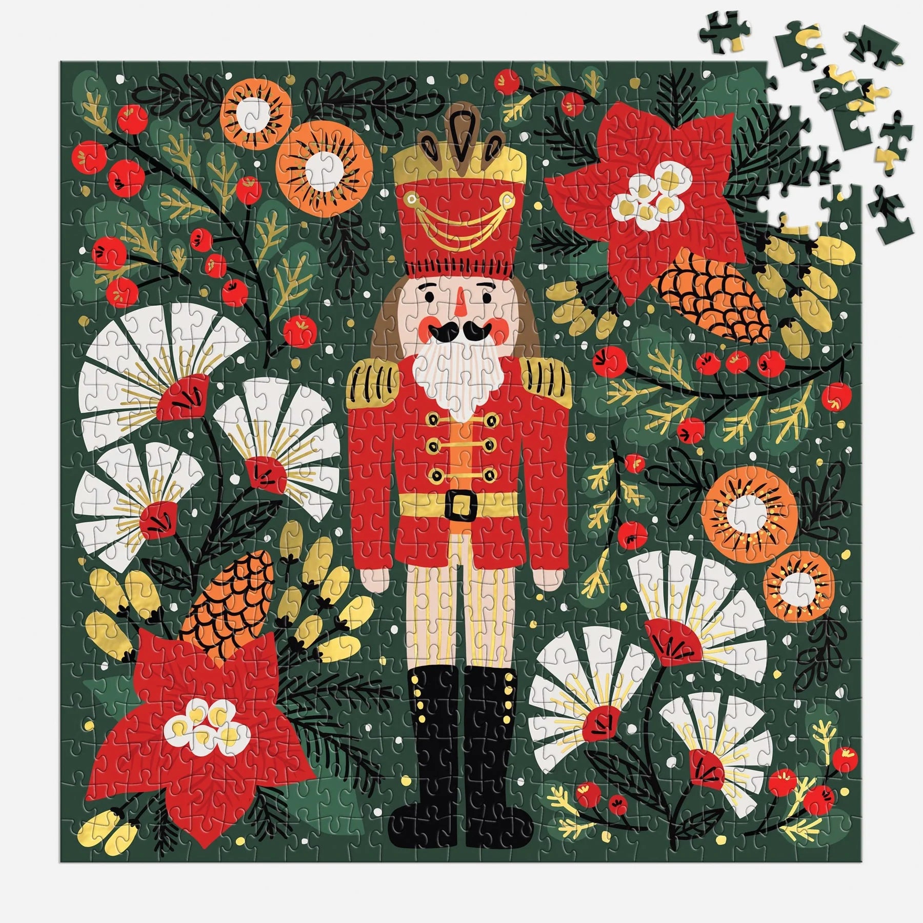 Merry Nutcracker - 500pc Foil Jigsaw Puzzle - Galison - littleyoyo.ca
