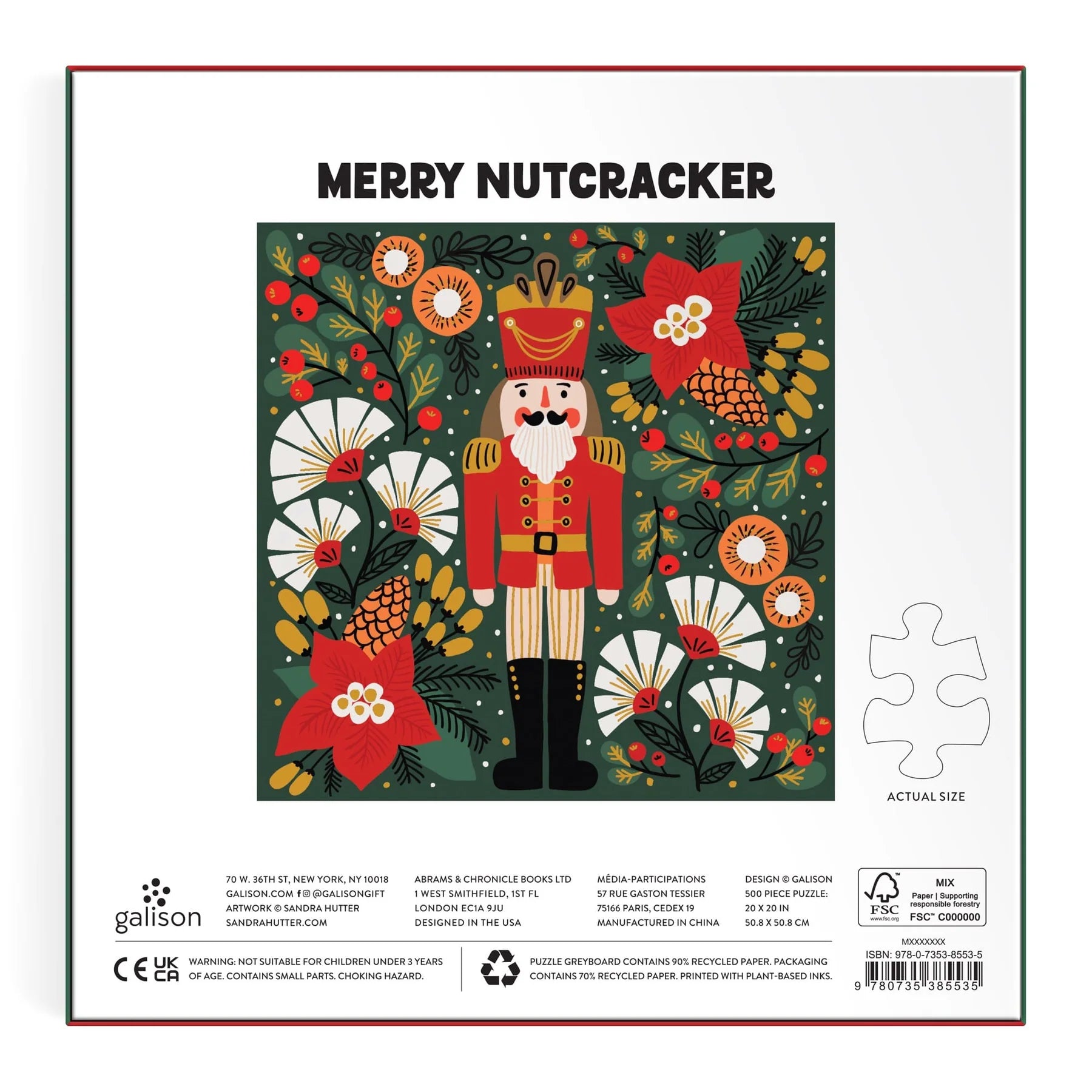 Merry Nutcracker - 500pc Foil Jigsaw Puzzle - Galison - littleyoyo.ca