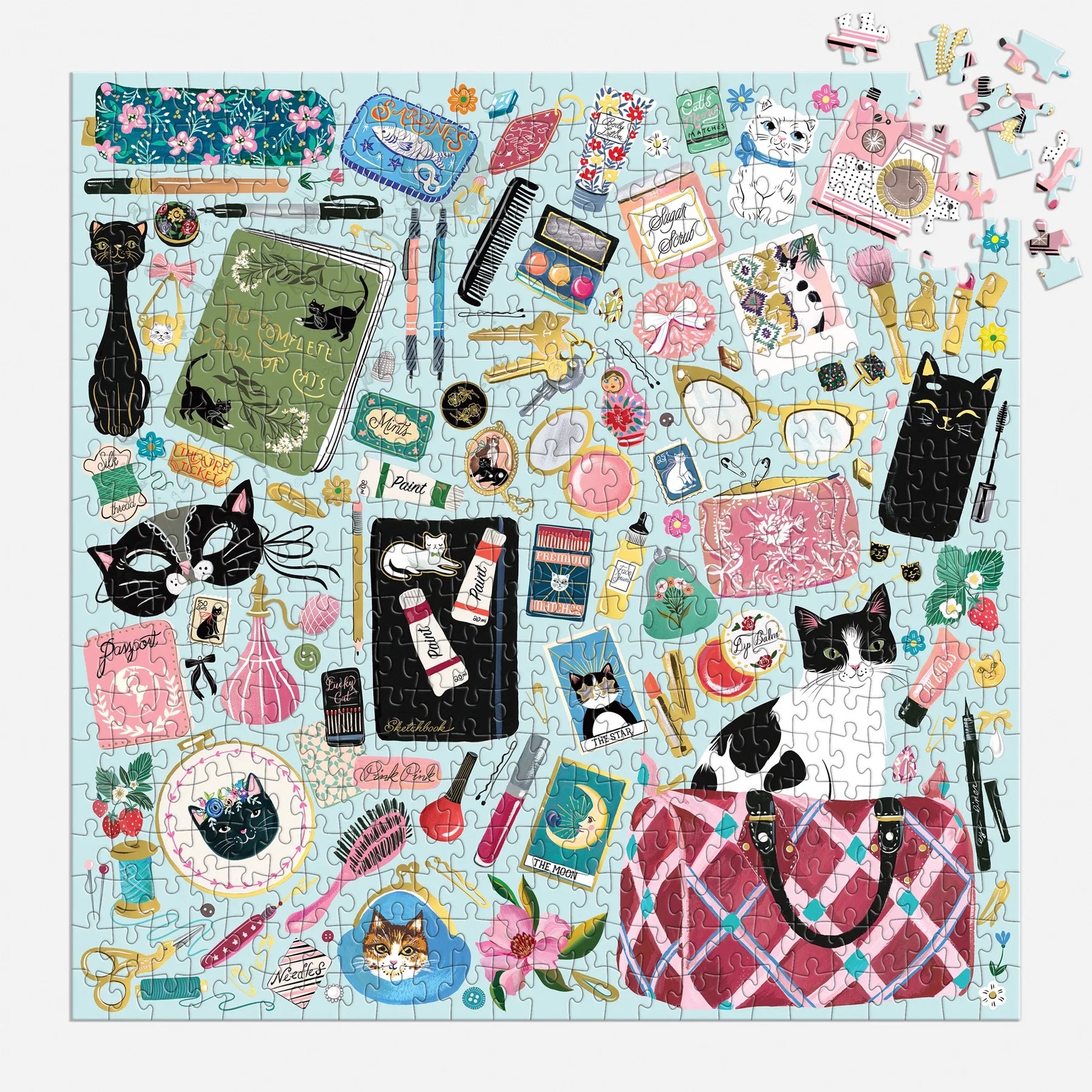 Purrfect Accessories - 500pc Foil Jigsaw Puzzle - Galison - littleyoyo.ca