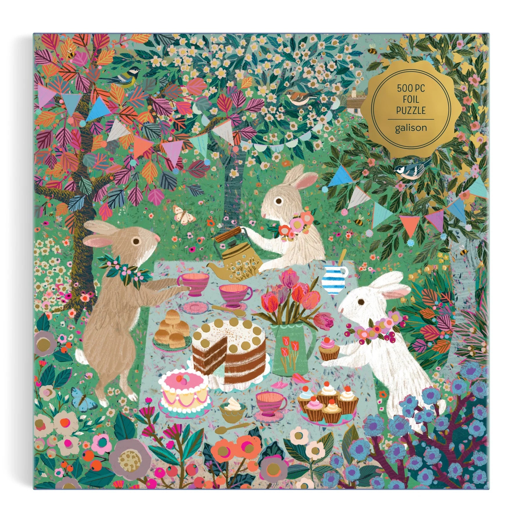 Spring Tea Party - 500pc Jigsaw Puzzle - Galison - littleyoyo.ca