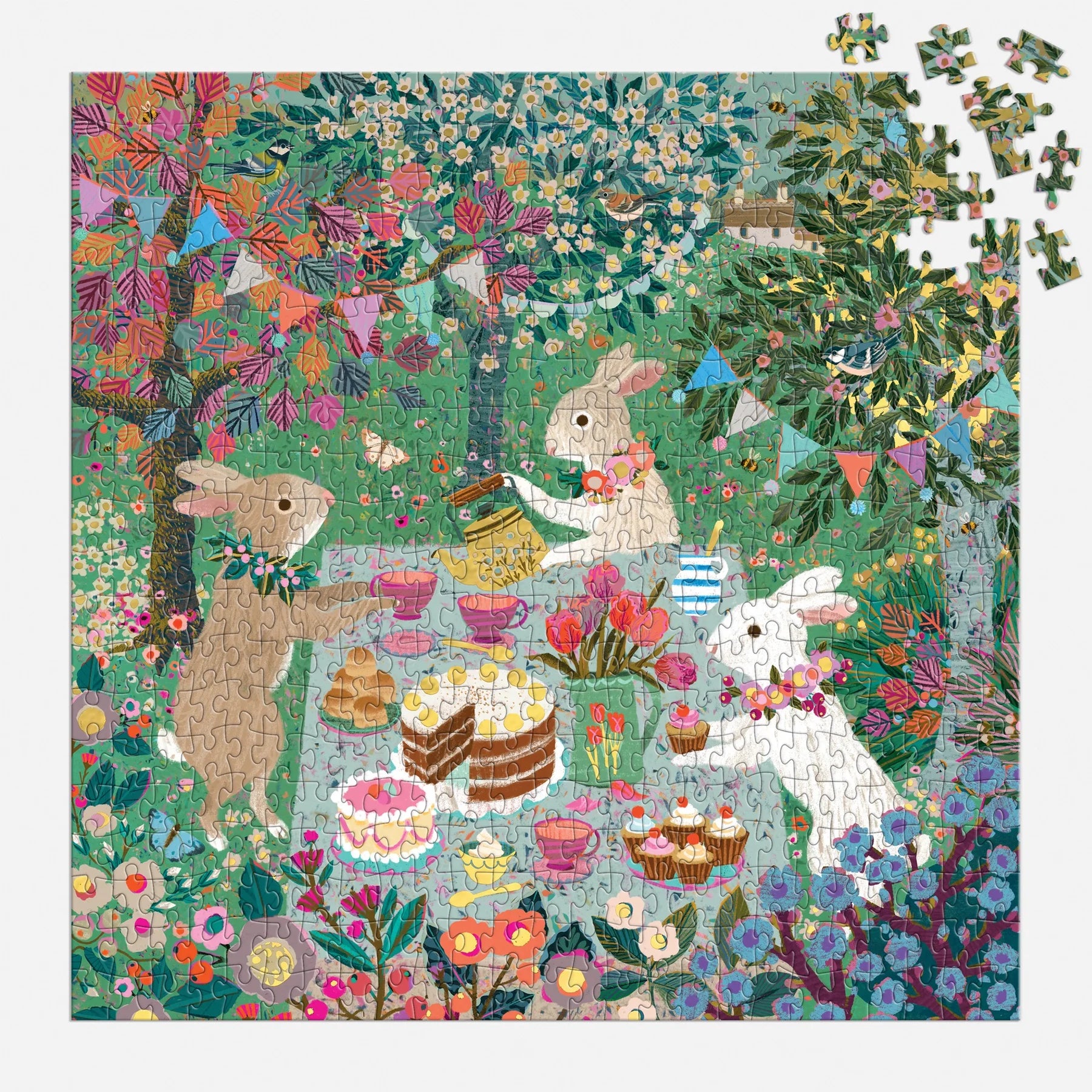 Spring Tea Party - 500pc Jigsaw Puzzle - Galison - littleyoyo.ca