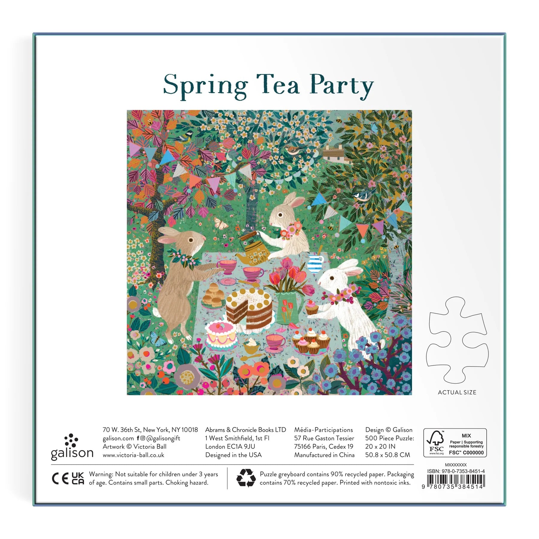 Spring Tea Party - 500pc Jigsaw Puzzle - Galison - littleyoyo.ca