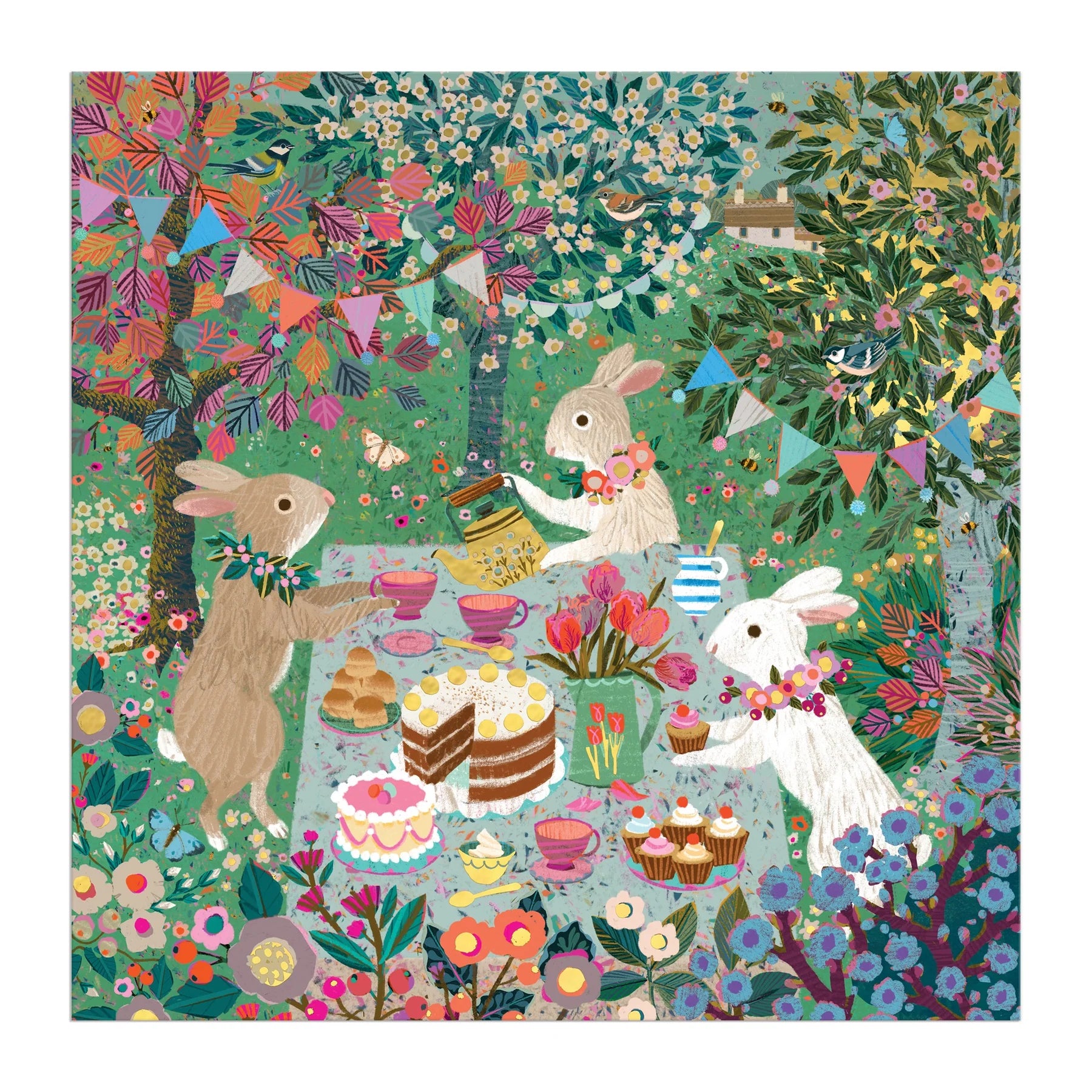 Spring Tea Party - 500pc Jigsaw Puzzle - Galison - littleyoyo.ca