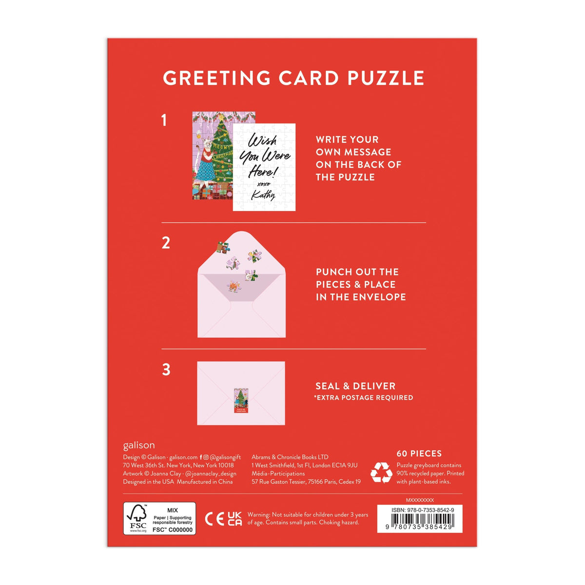 Meowy Christmas Greeting Card Puzzle