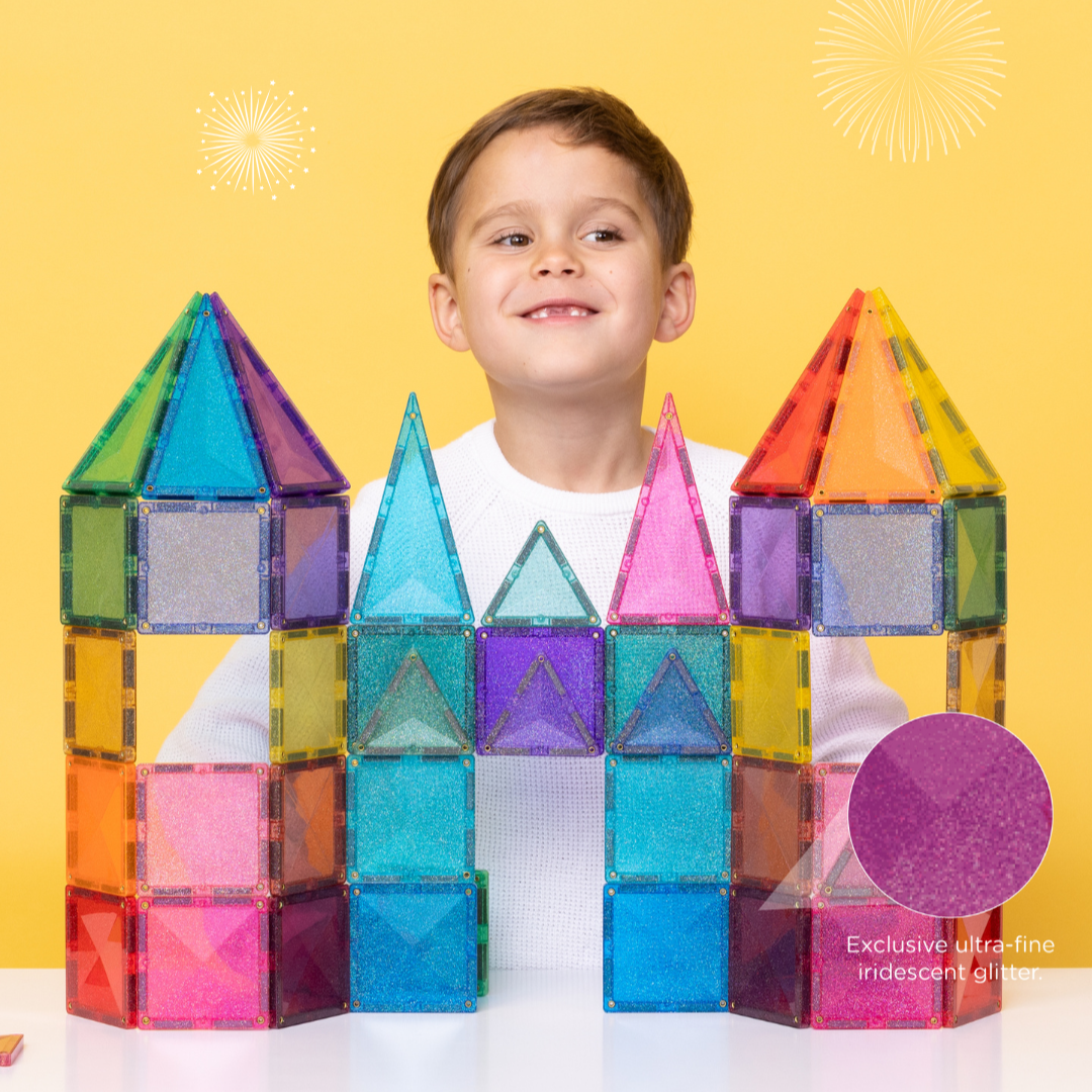 Connetix - Glitter Castle Pack - 48 Piece