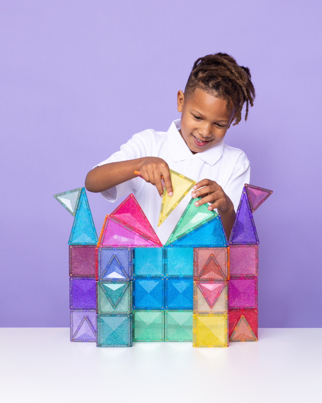 Connetix - Glitter Castle Pack - 48 Piece - Connetix - littleyoyo.ca