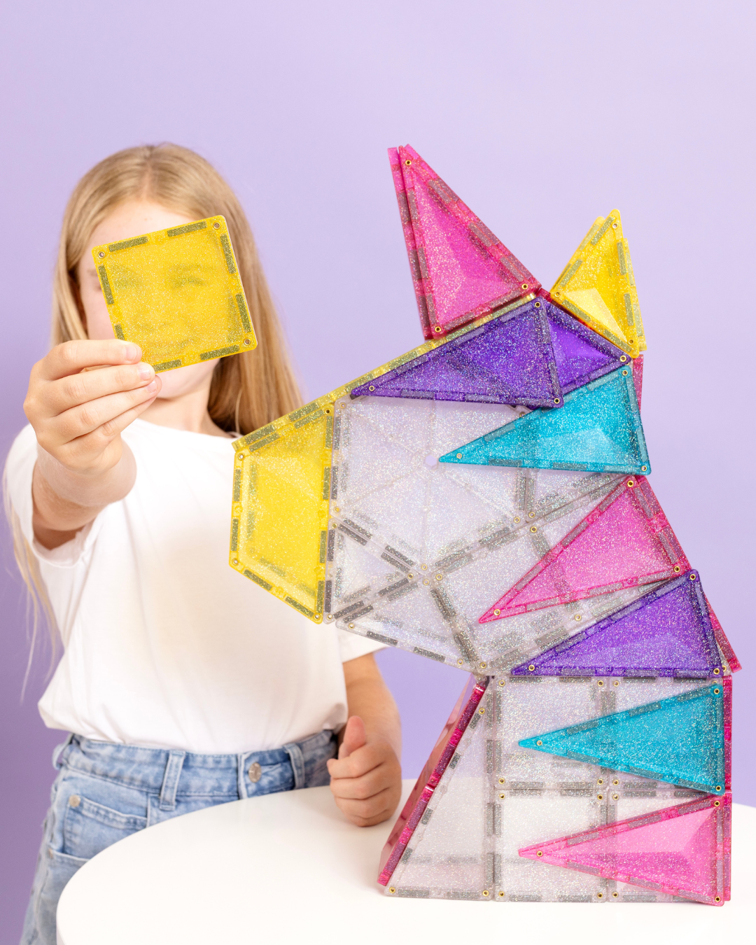 Connetix - Glitter Unicorn Pack - 56 Piece