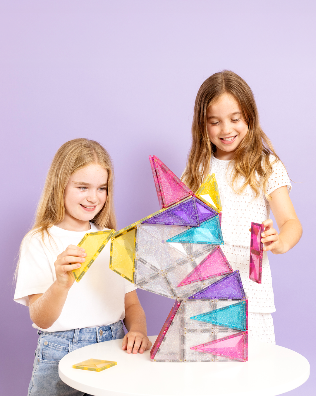 Connetix - Glitter Unicorn Pack - 56 Piece