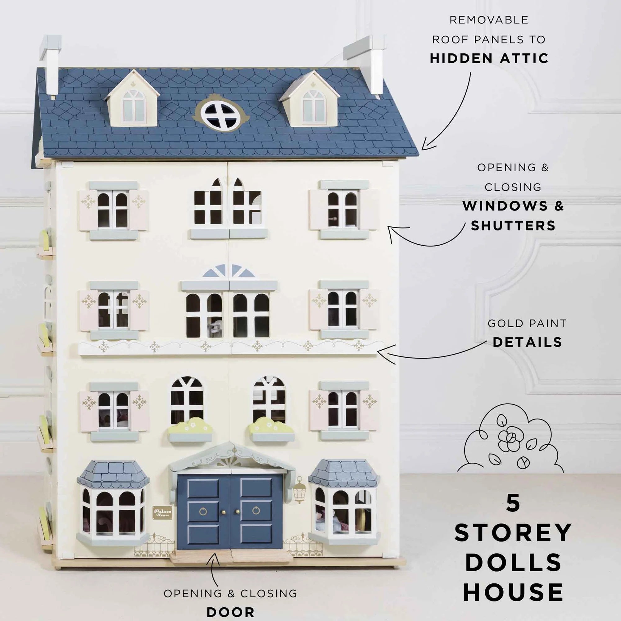 Le Toy Van - Palace Wooden Dollhouse - Le Toy Van - littleyoyo.ca