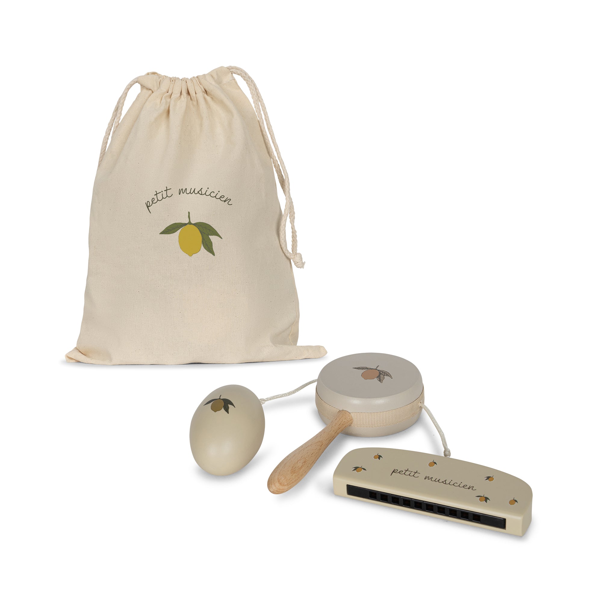 Konges Slojd - Wooden Music Set - Lemon - Konges Slojd - littleyoyo.ca
