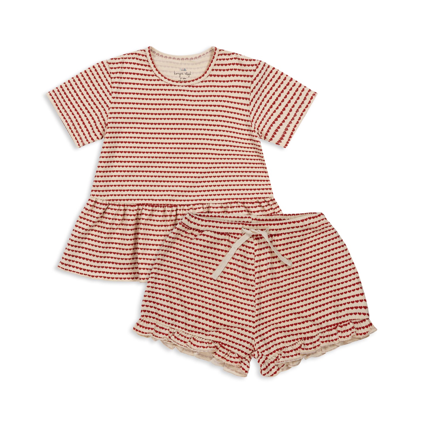 Konges Slojd -2 Pack Basic Frill Set GOTS - Heart on a String