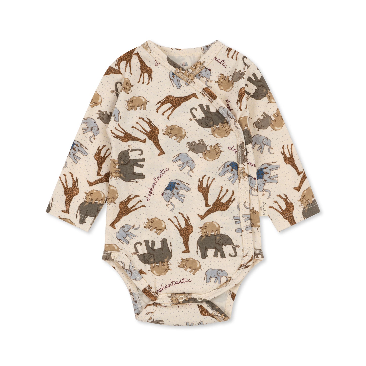 Konges Slojd - Organic Cotton Newborn Bodysuit - Elephantastic