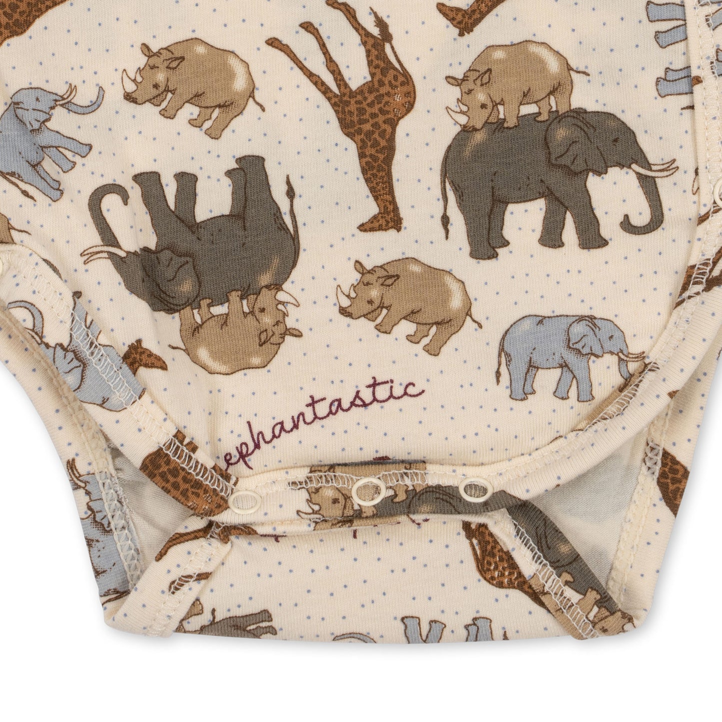 Konges Slojd - Organic Cotton Newborn Bodysuit - Elephantastic