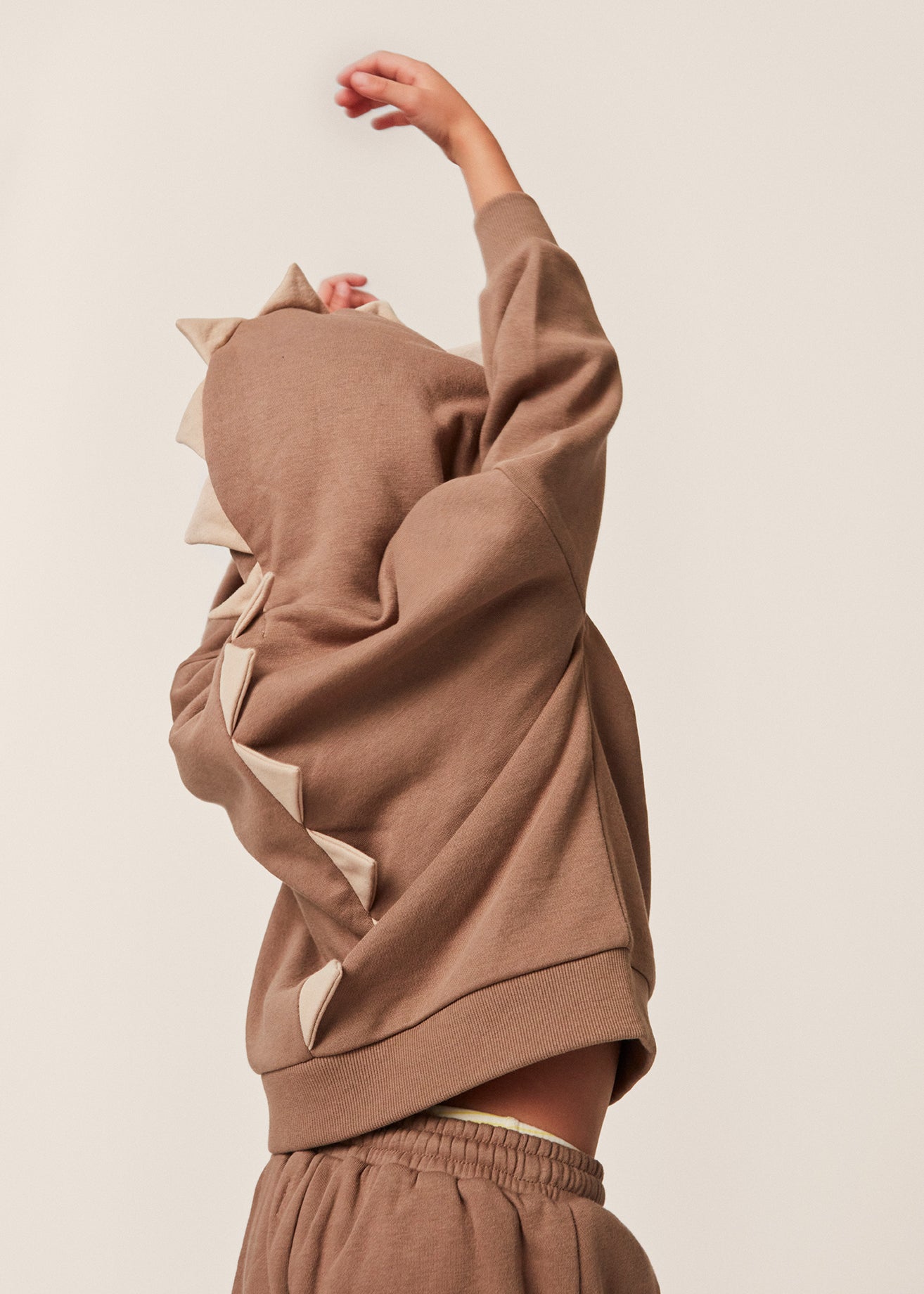 Konges Slojd - Lou Animal Hoodie Gots - Shitake