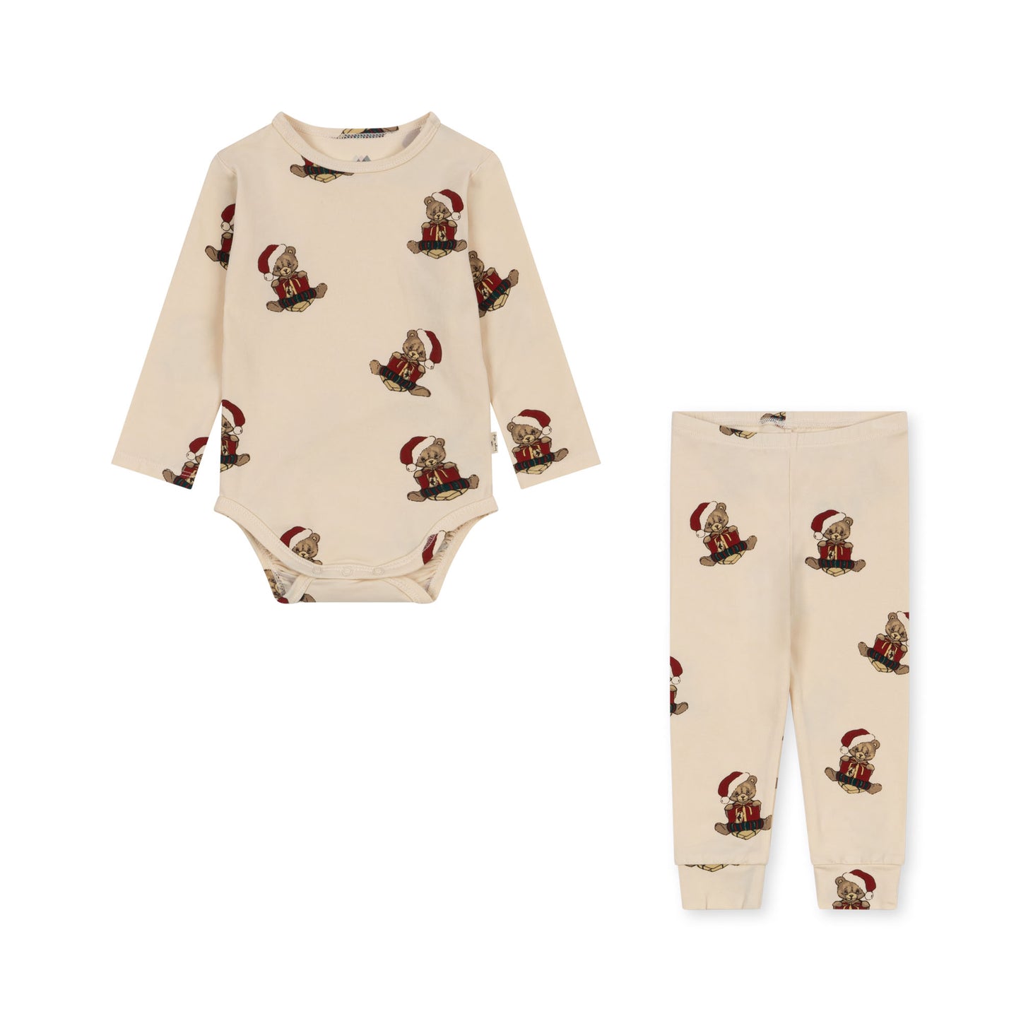 Konges Slojd - Christmas Basic Bodysuit Set GOTS - Christmas Teddy