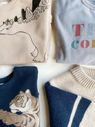 Konges Slojd - Lou Animal Spike Dino Sweatshirt Gots - Oxford Tan - Konges Slojd - littleyoyo.ca