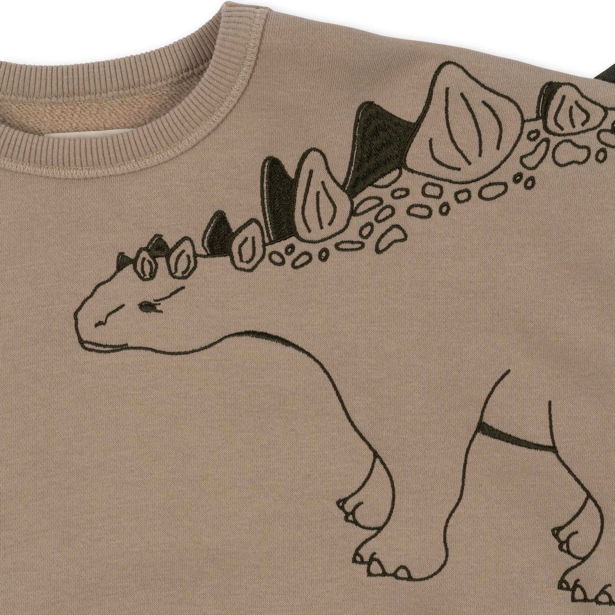 Konges Slojd - Lou Animal Spike Dino Sweatshirt Gots - Oxford Tan - Konges Slojd - littleyoyo.ca
