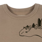 Konges Slojd - Lou Animal Spike Dino Sweatshirt Gots - Oxford Tan - Konges Slojd - littleyoyo.ca