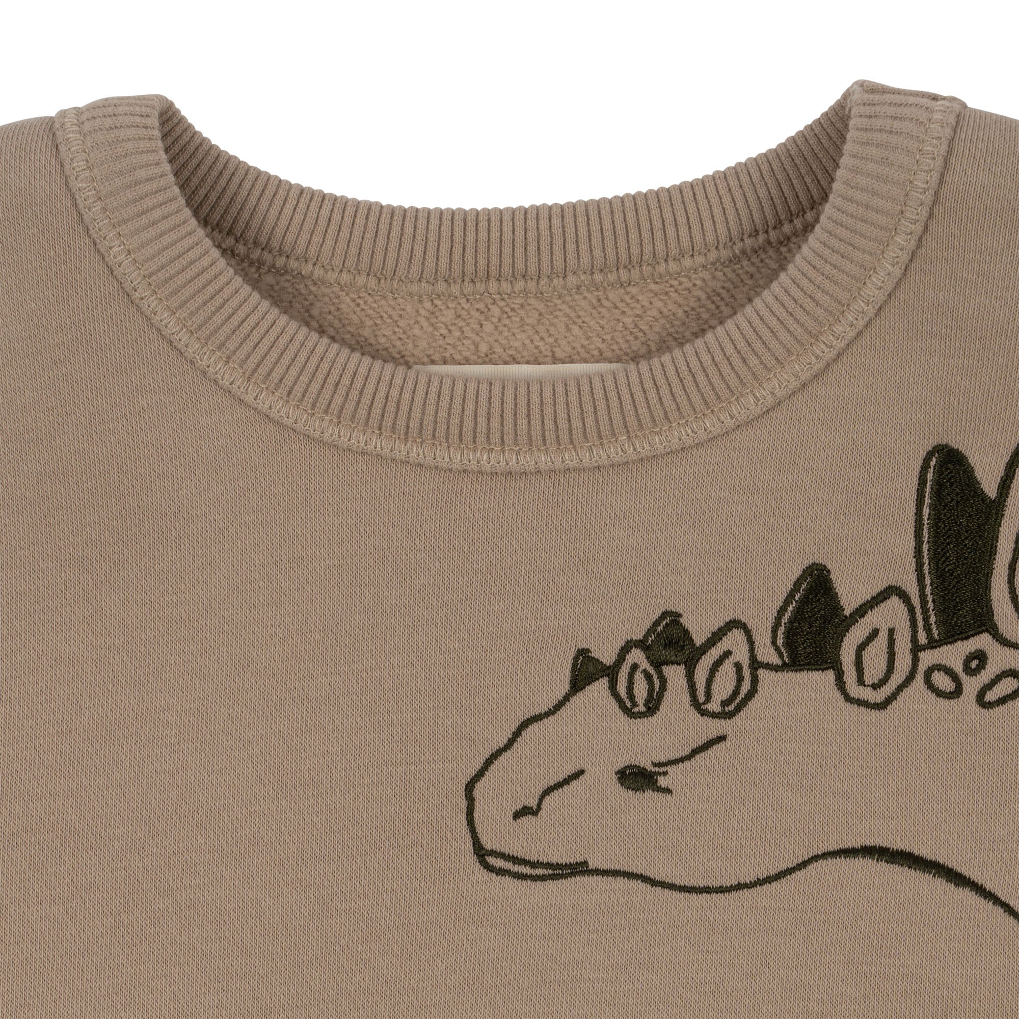 Konges Slojd - Lou Animal Spike Dino Sweatshirt Gots - Oxford Tan - Konges Slojd - littleyoyo.ca