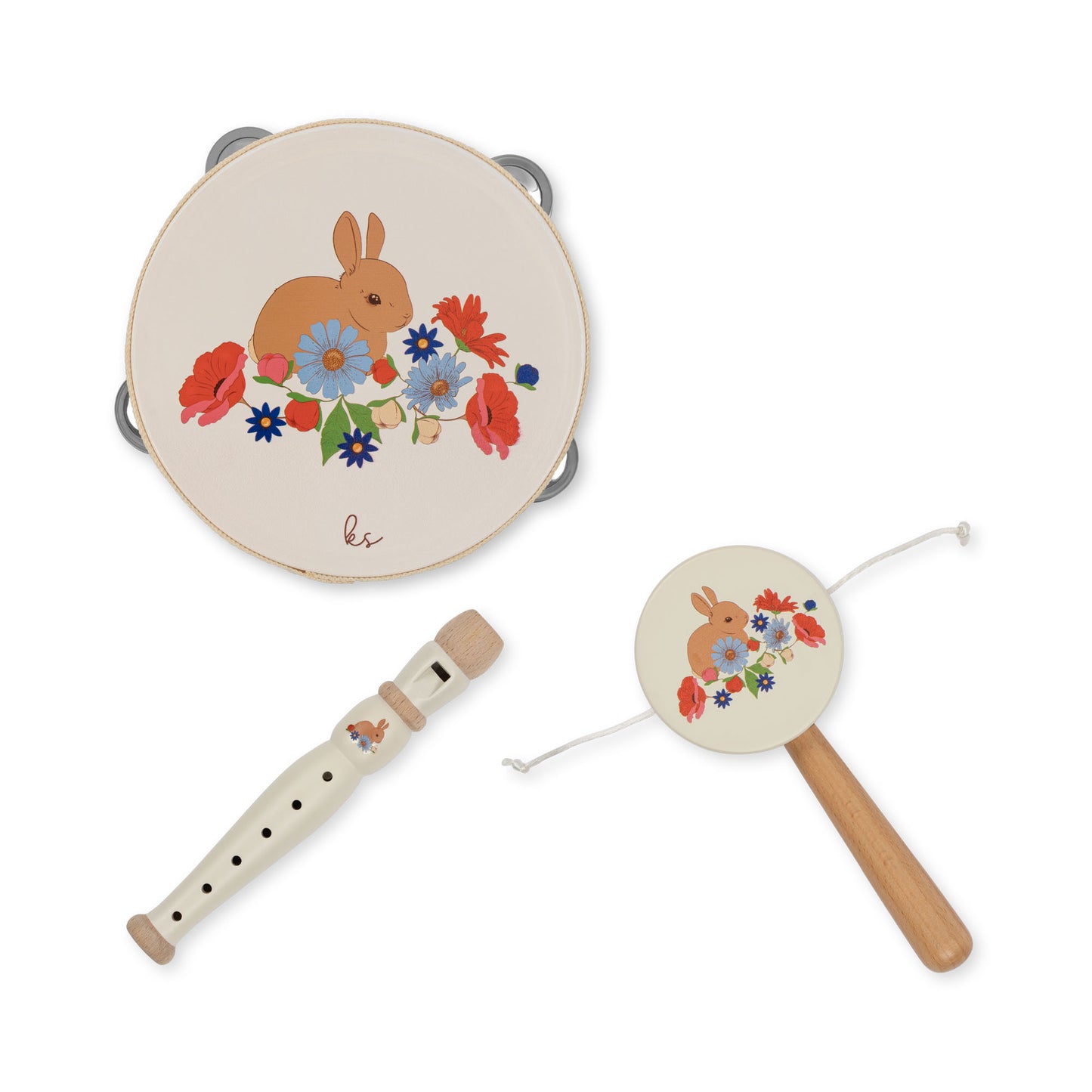 Konges Slojd - Wooden Music Set - Bunny