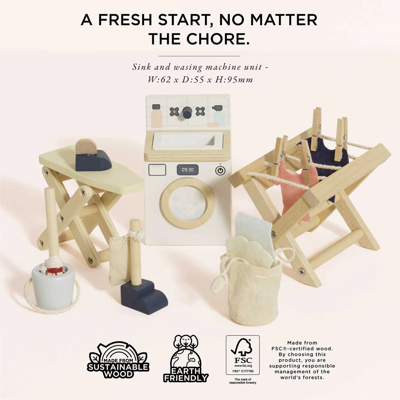 Le Toy Van - Wooden Dollhouse Laundry Room - Le Toy Van - littleyoyo.ca