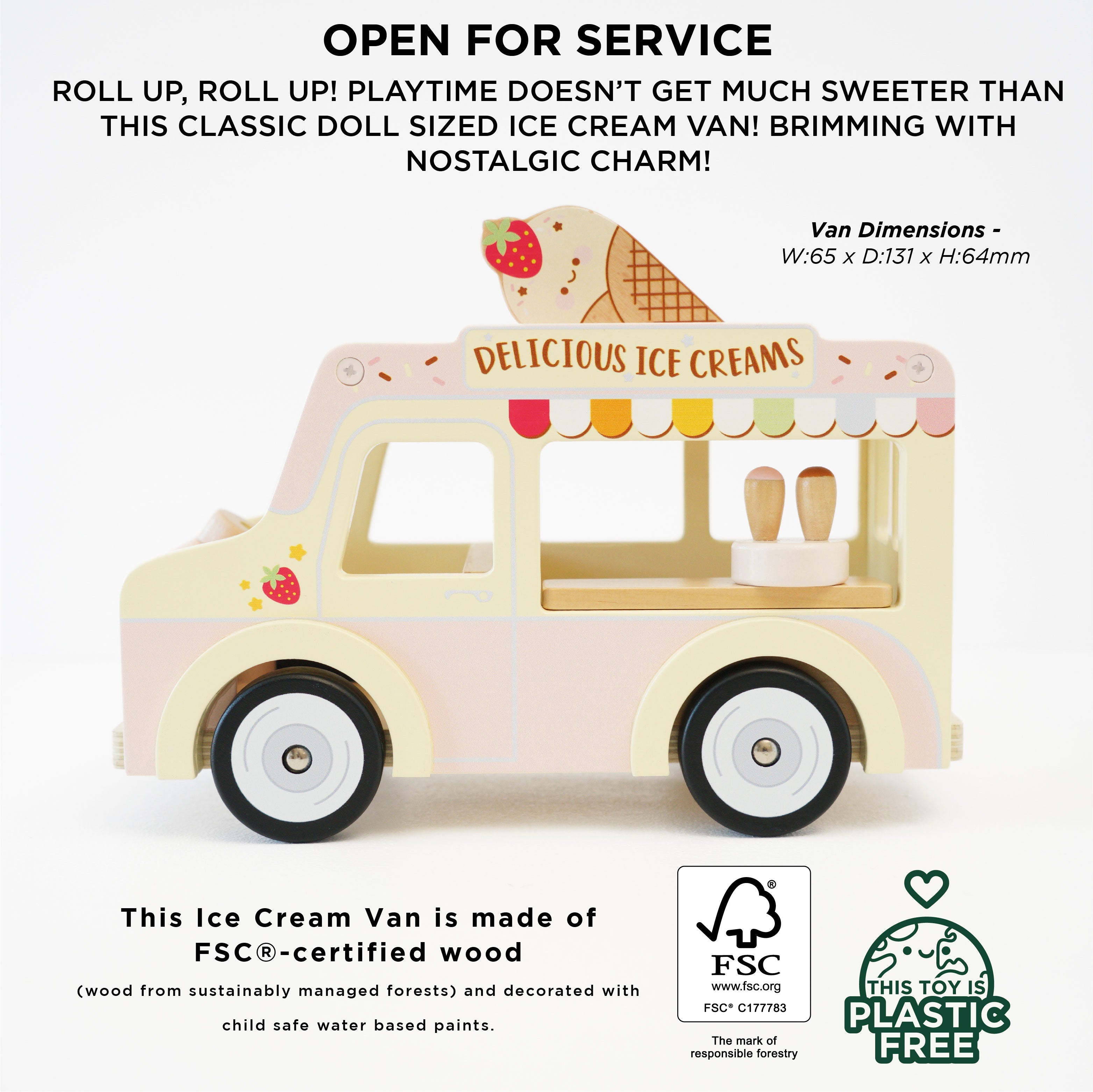 Le Toy Van - Wooden Ice Cream Van - Le Toy Van - littleyoyo.ca