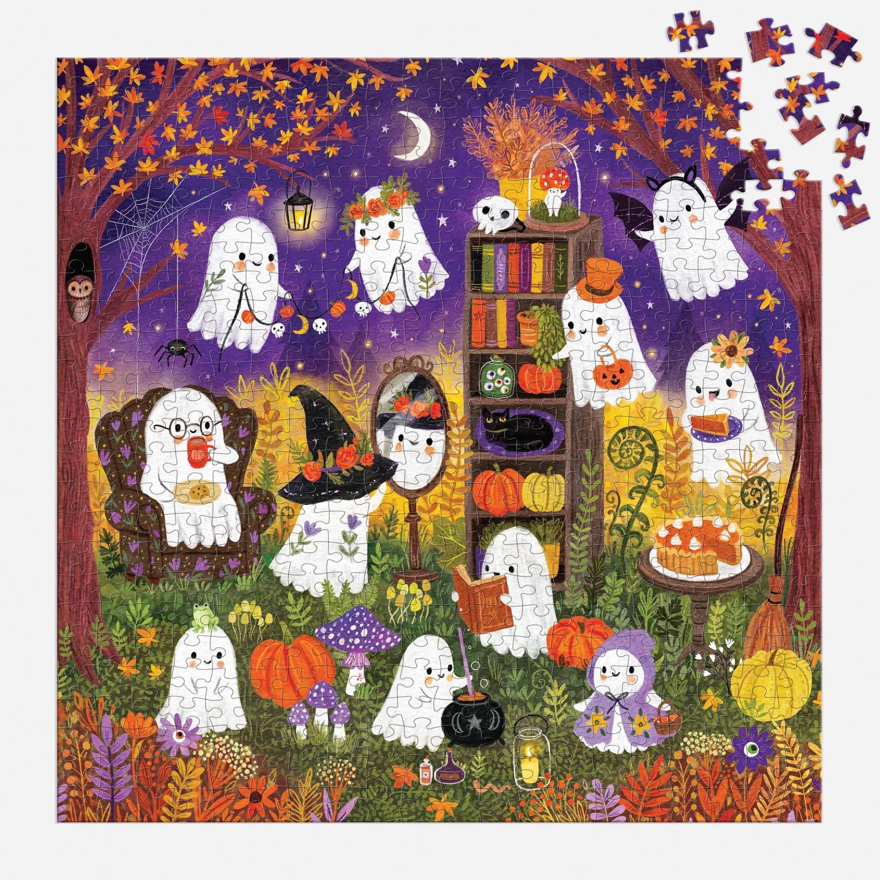 Mudpuppy - Ghostly Gathering - 500 Piece Jigsaw Puzzle - Mudpuppy - littleyoyo.ca