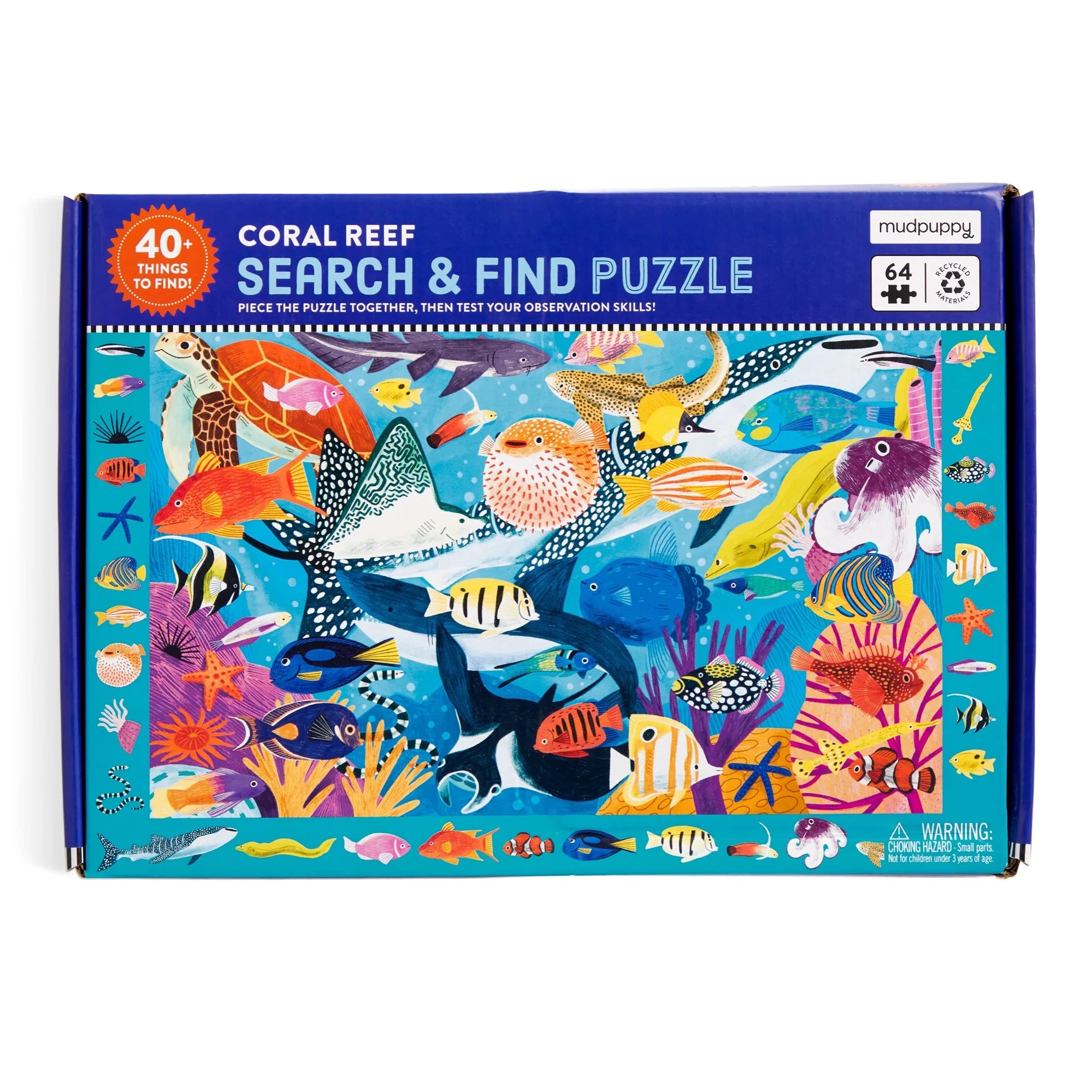 Mudpuppy - Coral Reef 64 Piece Search & Find Puzzle - Mudpuppy - littleyoyo.ca