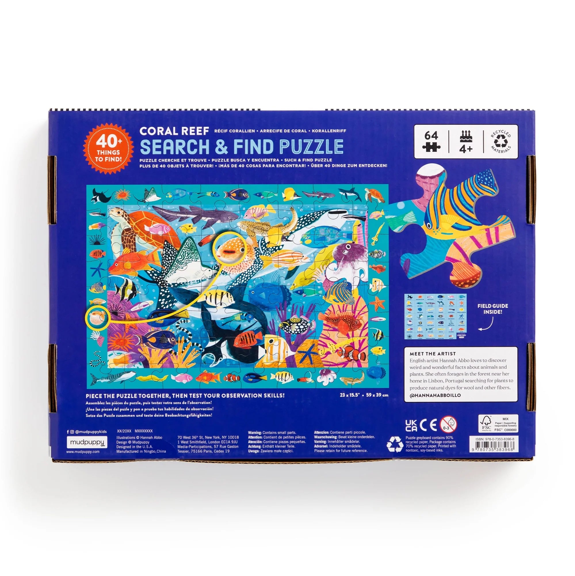 Mudpuppy - Coral Reef 64 Piece Search & Find Puzzle - Mudpuppy - littleyoyo.ca
