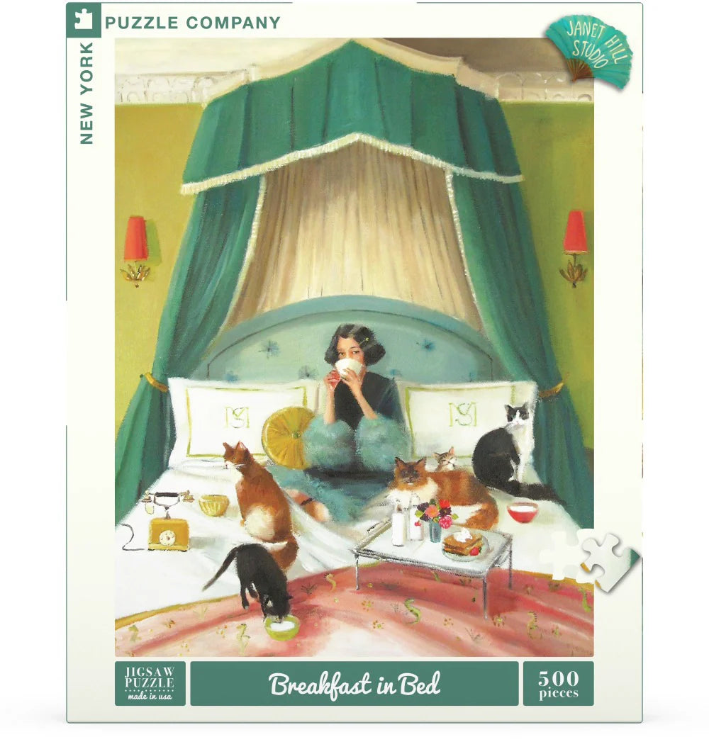 Breakfast in Bed - 500 Piece Jigsaw Puzzle - New York Puzzle Company - littleyoyo.ca