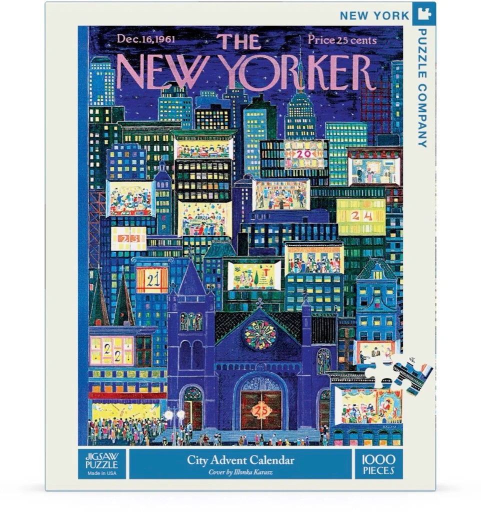 City Advent Calendar - 1000 Piece Jigsaw Puzzle - New York Puzzle Company - littleyoyo.ca