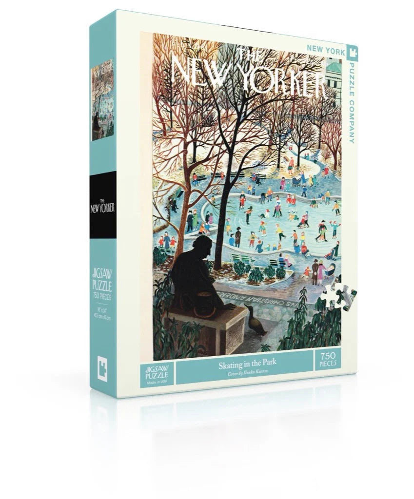 Skating in the Park - 750 Piece Jigsaw Puzzle - New York Puzzle Company - littleyoyo.ca