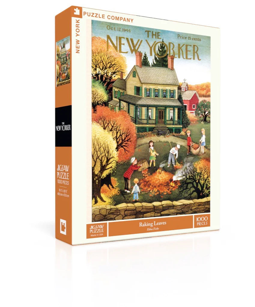 Raking Leaves - 1000 Piece Jigsaw Puzzle - New York Puzzle Company - littleyoyo.ca