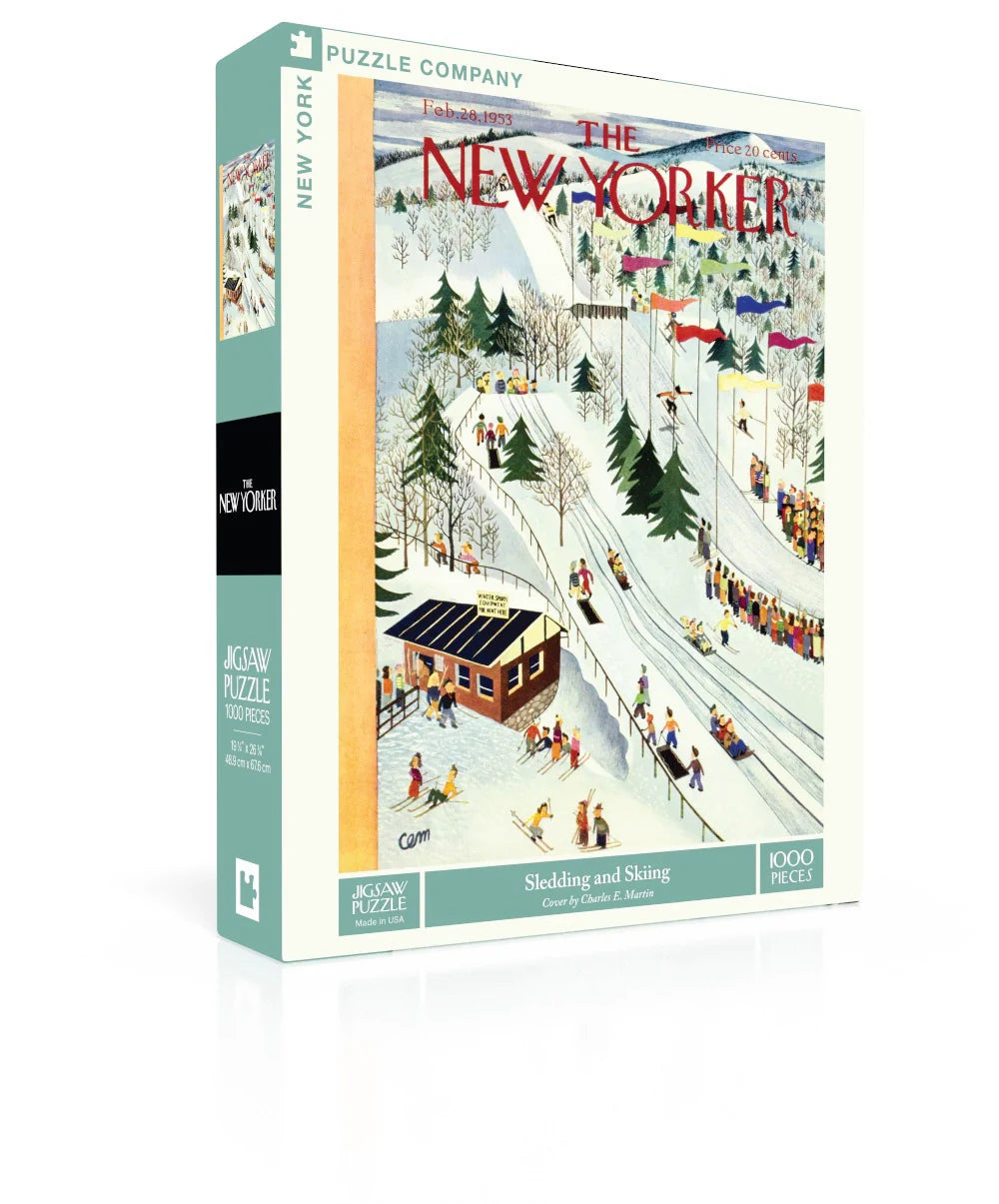 Sledding and Skiing - 1000 Piece Jigsaw Puzzle - New York Puzzle Company - littleyoyo.ca