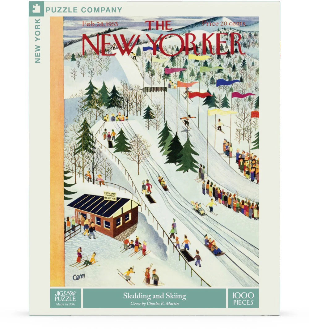Sledding and Skiing - 1000 Piece Jigsaw Puzzle - New York Puzzle Company - littleyoyo.ca