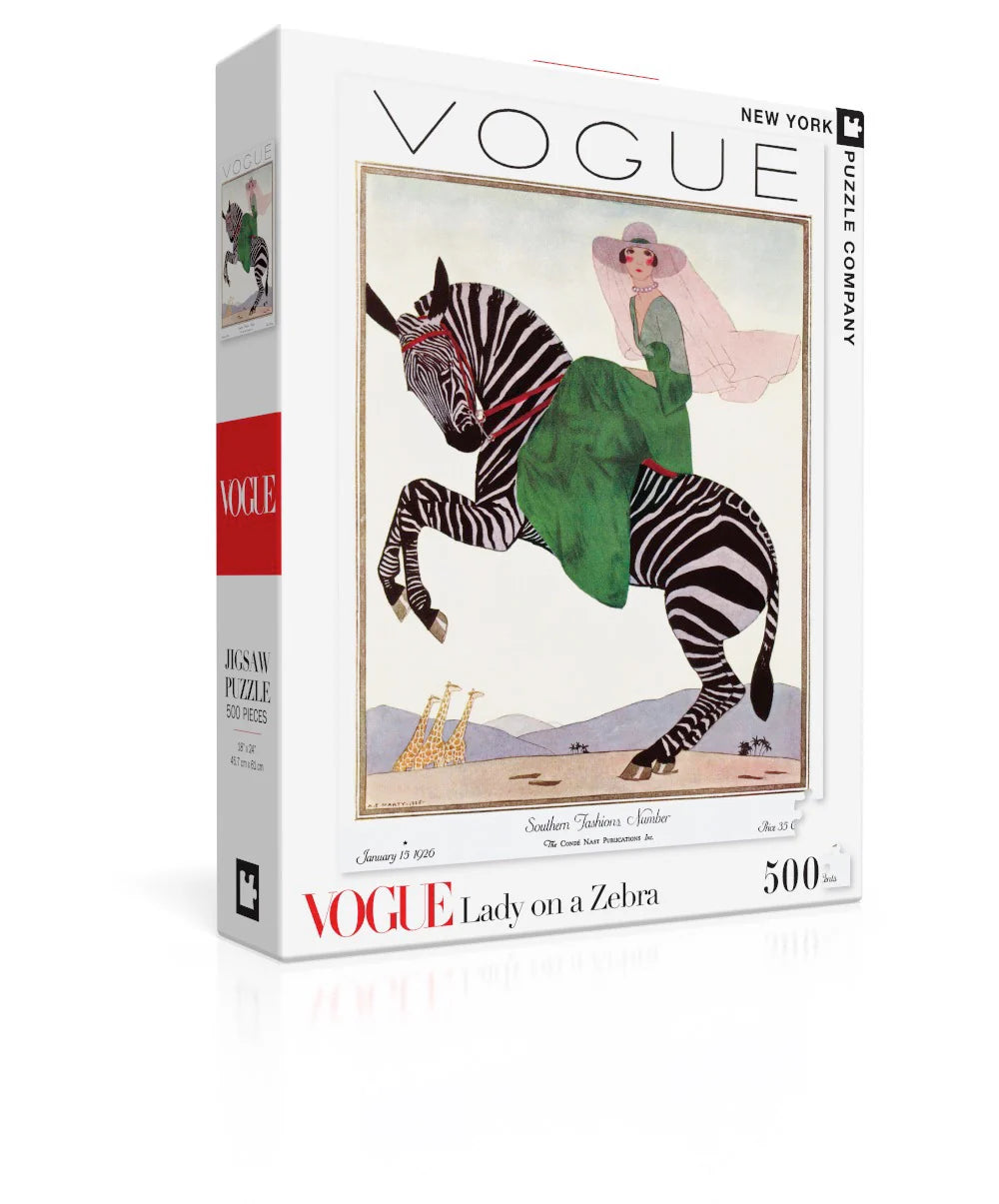 Lady on a Zebra - 500 Piece Jigsaw Puzzle - New York Puzzle Company - littleyoyo.ca