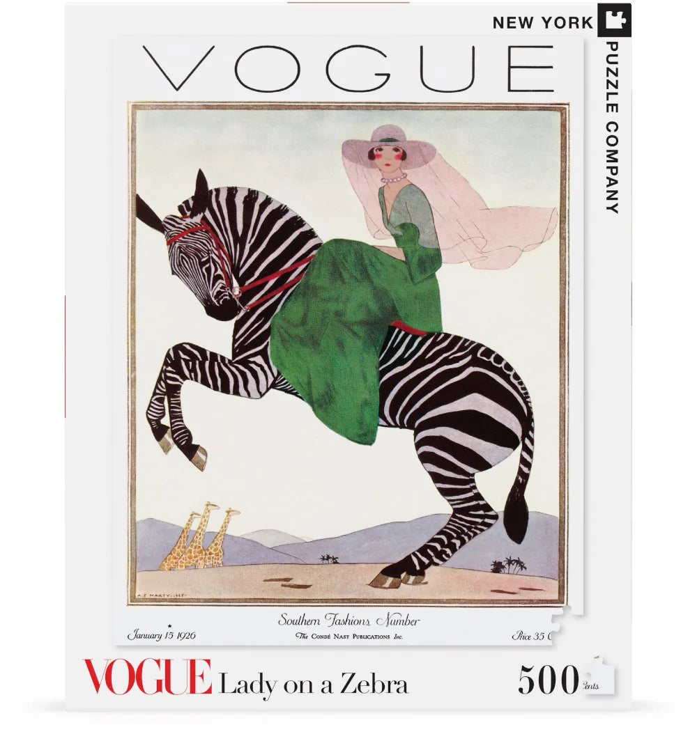 Lady on a Zebra - 500 Piece Jigsaw Puzzle - New York Puzzle Company - littleyoyo.ca